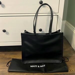 Matt & Nat Black Vegan Leather Tote Bag